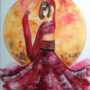 Pintura titulada "la danseuse orienta…" por Anita Boche, Obra de arte original, Acrílico