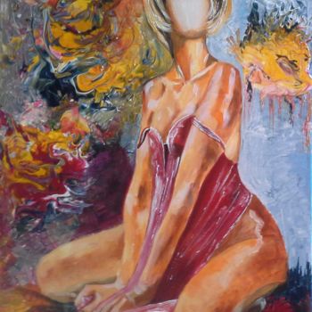 Картина под названием "Amina tourbillonne" - Anita Boche, Подлинное произведение искусства, Акрил