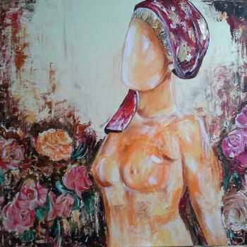 Malarstwo zatytułowany „Parmis les fleurs” autorstwa Anita Boche, Oryginalna praca, Akryl