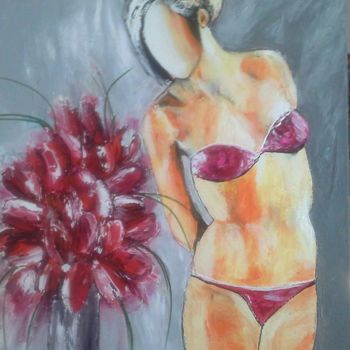 Painting titled "il est beau ce bouq…" by Anita Boche, Original Artwork, Acrylic