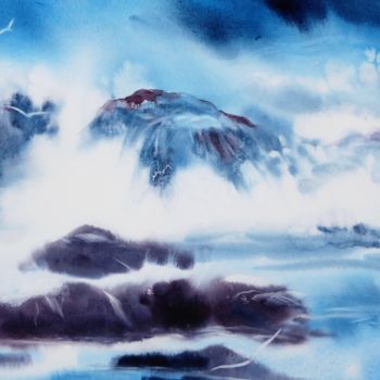 Peinture intitulée "Remous" par Anita Bruzzo, Œuvre d'art originale, Aquarelle