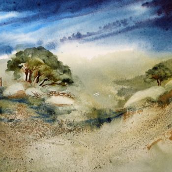 Painting titled "Donegal 3" by Anita Bruzzo, Original Artwork, Watercolor