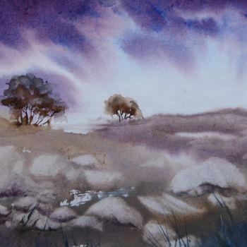 Painting titled "Donegal 4" by Anita Bruzzo, Original Artwork, Watercolor