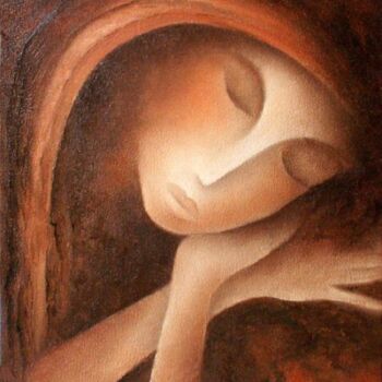 Pintura intitulada "Dreaming" por Anita Burnaz, Obras de arte originais