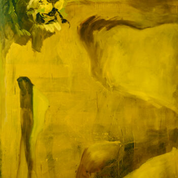 Pintura titulada "Lion woman" por Anita Gryz, Obra de arte original, Oleo