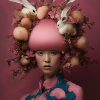 Digital Arts titled "Easter Magic No11" by Anita Kalmar, Original Artwork, Digital Print