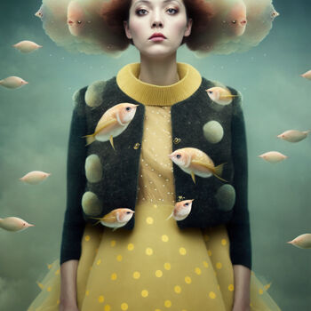 Digital Arts titled "Underwater Beauty 3" by Anita Kalmar, Original Artwork, Digital Print