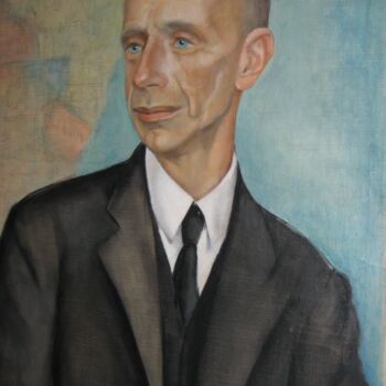 Schilderij getiteld "Portrait Wilhelm Am…" door Anita Rée, Origineel Kunstwerk, Olie