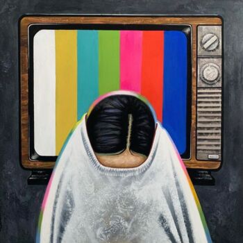 Картина под названием "No signal" - Анита Тураджанова, Подлинное произведение искусства, Темпера