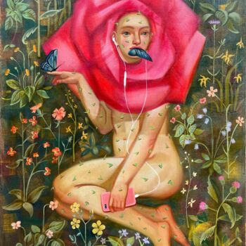 Картина под названием "Неудобная" - Анита Тураджанова, Подлинное произведение искусства, Масло