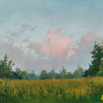 Ζωγραφική με τίτλο "Vermont Field" από Anita Zotkina, Αυθεντικά έργα τέχνης, Λάδι