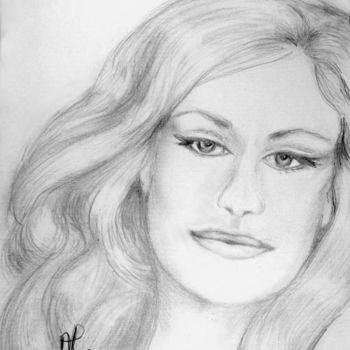 Drawing titled "Dalida" by Anita Lamberti, Original Artwork, Other