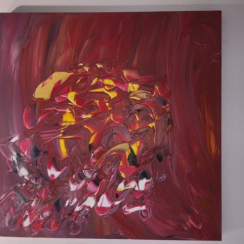 Peinture intitulée "Boule de feu" par Anita Wetzel, Œuvre d'art originale, Acrylique