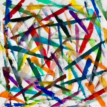 Ζωγραφική με τίτλο "Colourful Painting" από Anja Hofmann, Αυθεντικά έργα τέχνης, Ακρυλικό Τοποθετήθηκε στο Ξύλινο φορείο σκε…