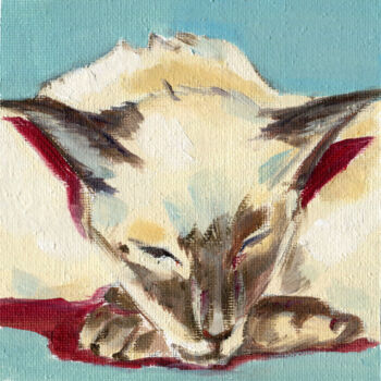 绘画 标题为“Cat 2” 由Anja Rudko, 原创艺术品, 油