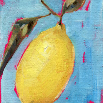 Painting titled "Lemon" by Anja Rudko, Original Artwork, Oil