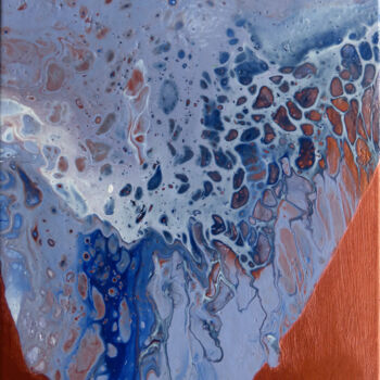 Malerei mit dem Titel "im Fluß" von Anja Semling, Original-Kunstwerk, Acryl Auf Keilrahmen aus Holz montiert