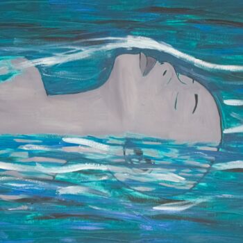 Peinture intitulée "The Sleep" par Anji Lesourne, Œuvre d'art originale, Huile