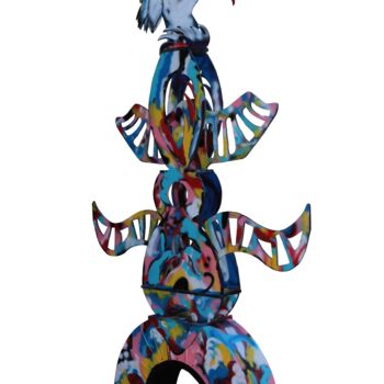 Sculpture titled "Vultus" by Anka Girls, Original Artwork, Spray paint