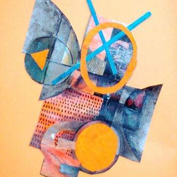 Collages intitulée "" Matrices intempor…" par Laka, Œuvre d'art originale, Collages Monté sur Panneau de bois