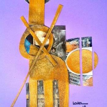 Collages titled "" Matrices intempor…" by Laka, Original Artwork, Collages Mounted on Wood Panel