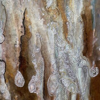 Malerei mit dem Titel "Waterflow wandering" von Ann Dunbar, Original-Kunstwerk, Acryl Auf Keilrahmen aus Holz montiert