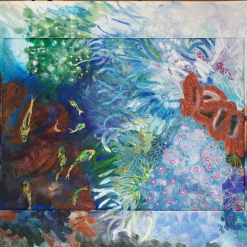 Pittura intitolato "dunbar-seaflowers-2…" da Ann Dunbar, Opera d'arte originale