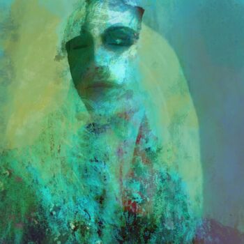 Arts numériques intitulée "La femme émereaude" par Ann Saint-Gelais, Œuvre d'art originale, Peinture numérique