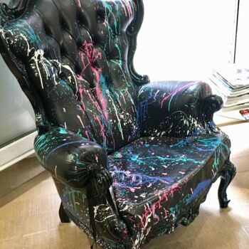 Pittura intitolato "Fauteuil " Barocko…" da Ann'Soco, Opera d'arte originale, Acrilico