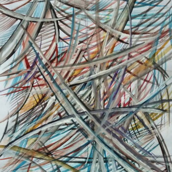 Картина под названием "Абстракт-71223" - Анна Ягужинская, Подлинное произведение искусства, Акварель