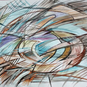 Картина под названием "12-23" - Анна Ягужинская, Подлинное произведение искусства, Акварель