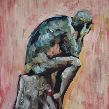 Картина под названием "Грустная мысль" - Анна Ягужинская, Подлинное произведение искусства, Акрил