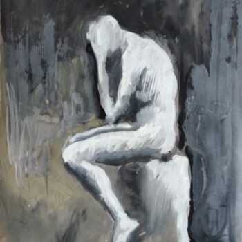 Картина под названием "Печаль" - Анна Ягужинская, Подлинное произведение искусства, Акрил