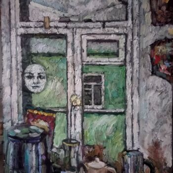 Картина под названием "Окно в окне" - Анна Ягужинская, Подлинное произведение искусства, Масло