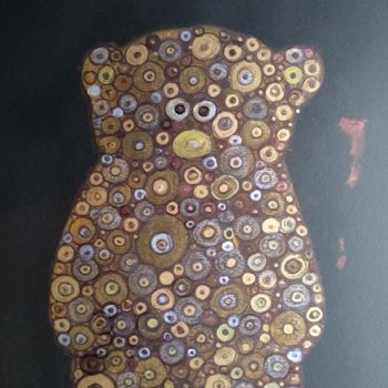 Tekening getiteld "Gold Bear" door Anna Ama, Origineel Kunstwerk, Anders