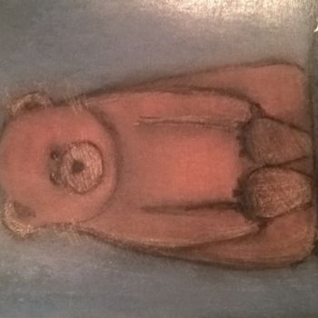 Disegno intitolato "Bear" da Anna Ama, Opera d'arte originale, Pastello