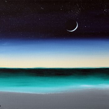 Картина под названием "Laguna Beach" - Анна Алиакберова, Подлинное произведение искусства, Акрил Установлен на Деревянная ра…