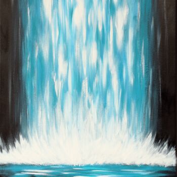 "Waterfall" başlıklı Tablo Анна Алиакберова tarafından, Orijinal sanat, Akrilik Ahşap Sedye çerçevesi üzerine monte edilmiş
