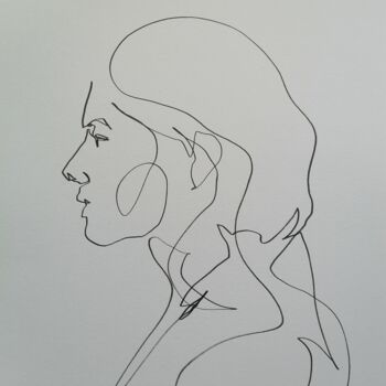 Drawing titled "Regard" by Anna An, Original Artwork, Marker