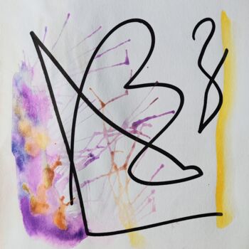 Drawing titled "emotion n°10" by Anna An, Original Artwork, Watercolor