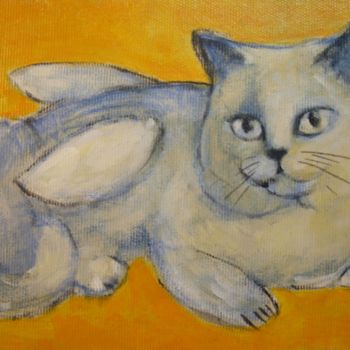 Malarstwo zatytułowany „CAT IV” autorstwa Anna  Bardzka, Oryginalna praca, Olej