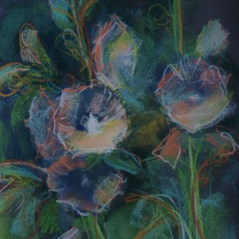 "FLOWERS FROM MY  GA…" başlıklı Tablo Anna  Bardzka tarafından, Orijinal sanat, Pastel