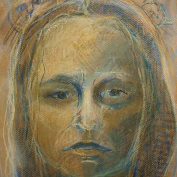 Pittura intitolato "ANIA I KOTY" da Anna  Bardzka, Opera d'arte originale, Pastello