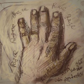 Картина под названием "Hand" - Anna  Bardzka, Подлинное произведение искусства