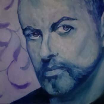 Painting titled "George Michael" by Anna  Bardzka, Original Artwork, Acrylic