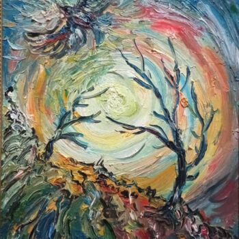 Pittura intitolato "Полет души" da Anna Bazan, Opera d'arte originale, Olio