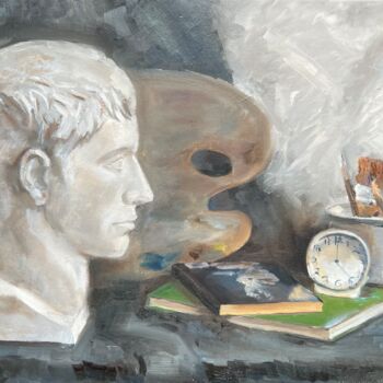 Peinture intitulée "way of studying pai…" par Anna Belov, Œuvre d'art originale, Huile Monté sur Carton