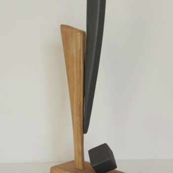 Skulptur mit dem Titel "Forme con cubo" von Anna Beltrame A＋D Art, Original-Kunstwerk, Holz