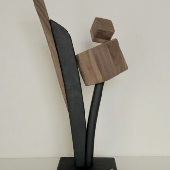 Skulptur mit dem Titel "Piccolo cubismo" von Anna Beltrame A＋D Art, Original-Kunstwerk, Holz