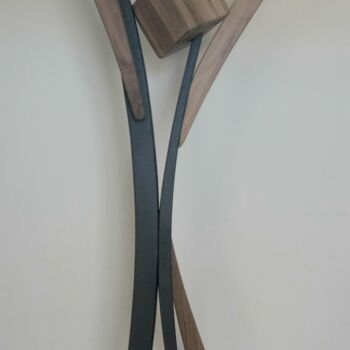 Sculpture titled "Cubismo di noce-6" by Anna Beltrame A＋D Art, Original Artwork, Wood